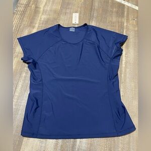 Calypsa Loose fit Adele swim top Classic Navy Women's Short Sleeve